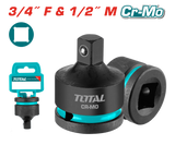 TOTAL Impact Socket Adapter 3/4" (F) to 1/2" (M) Cr-Mo (THIAD3412)