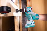 TOTAL 166 Pcs Cordless Tool Set – 20V Impact Drill with Hand Tools & Accessories (THKTHP41667)