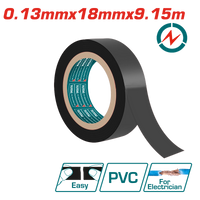 TOTAL PVC Insulating Tape – Black 18mm x 9.15m (THPET1103)
