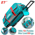 TOTAL 27" Wheeled Tool Bag with Telescopic Handle – Heavy Duty 1680D Polyester Tool Storage (THRRTB2712)
