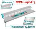 TOTAL Drywall Skimming Blade 600mm | 24" – Stainless Steel with Aluminum Handle (THSCL02401)