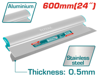 TOTAL Drywall Skimming Blade 600mm | 24" – Stainless Steel with Aluminum Handle (THSCL02401)