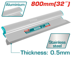 TOTAL Drywall Skimming Blade 800mm (32") – Stainless Steel with Aluminum Handle (THSCL03201)