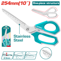 TOTAL Heavy Duty Construction Scissors 254mm | 10" Stainless Steel (THSCRS25088)