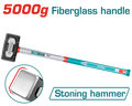 TOTAL Stoning Hammer 5KG – Drop-Forged Head with Fiberglass Handle (THSTH63598)