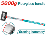 TOTAL Stoning Hammer 5KG – Drop-Forged Head with Fiberglass Handle (THSTH63598)