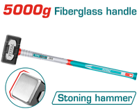 TOTAL Stoning Hammer 5KG – Drop-Forged Head with Fiberglass Handle (THSTH63598)