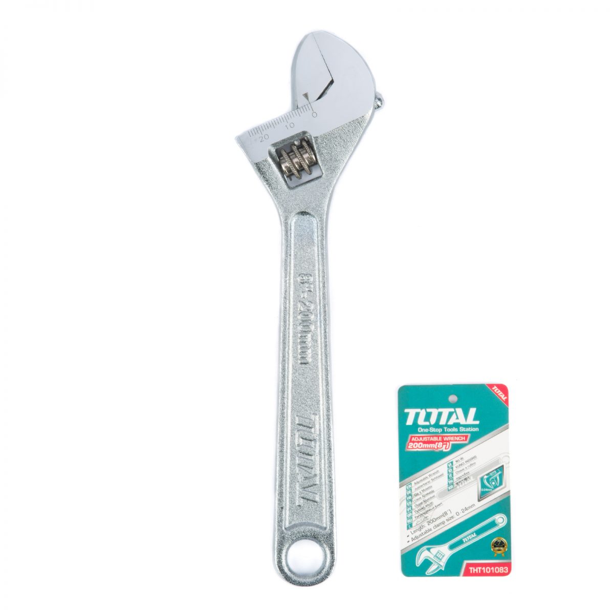 TOTAL 200mm Adjustable Wrench | 8-Inch (THT101083) TOTAL 200mm Adjustable Wrench | 8-Inch (THT101083)