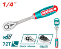 مفتاح ربط TOTAL 1/4″ 72T | THT106146