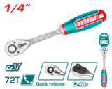 مفتاح ربط TOTAL 1/4″ 72T | THT106146