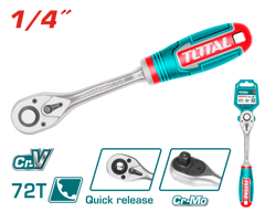 مفتاح ربط TOTAL 1/4″ 72T | THT106146
