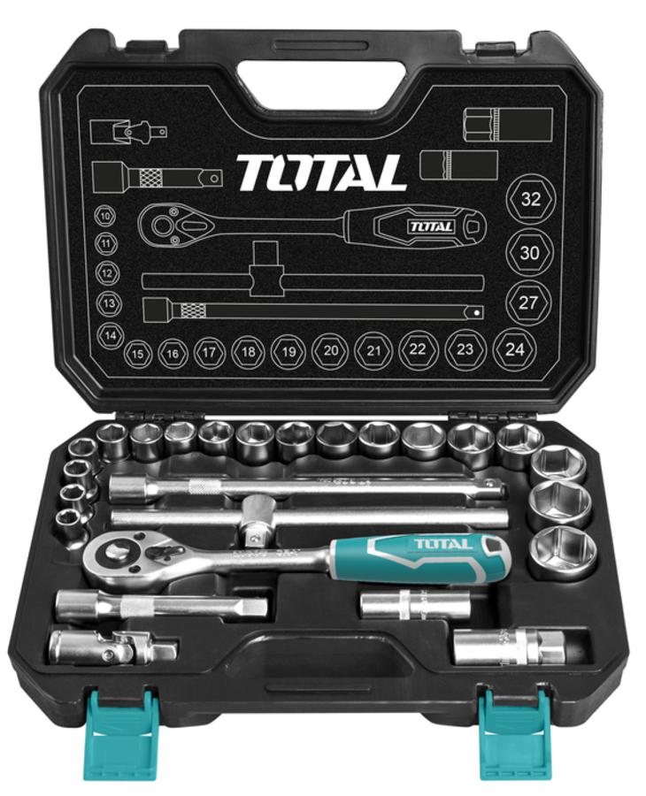 1/2˝ Drive Socket Set | 25-Piece by Total (THT121251) 1/2˝ Drive Socket Set | 25-Piece by Total (THT121251)