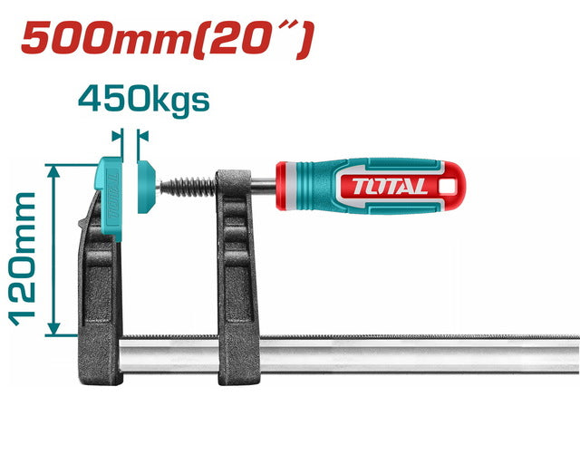 TOTAL F Clamp with Plastic Handle – Heavy Duty Grip TOTAL F Clamp with Plastic Handle – Heavy Duty Grip
