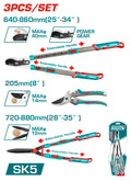 Total 3-Piece Garden Shears Set – Perfect for Garden Care