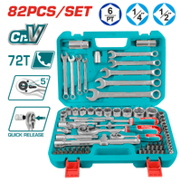 1/4˝ & 1/2˝ Drive Socket Set | 82-Piece by Total (THT421802)