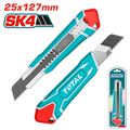 TOTAL Snap-Off Blade Knife 25mm – Heavy Duty Auto Lock Cutter Knife (THT5112505)