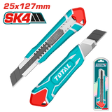 TOTAL Snap-Off Blade Knife 25mm – Heavy Duty Auto Lock Cutter Knife (THT5112505)