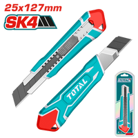 TOTAL Snap-Off Blade Knife 25mm – Heavy Duty Auto Lock Cutter Knife (THT5112505)