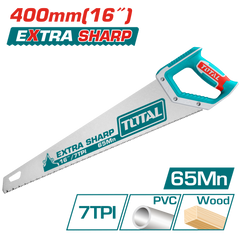 TOTAL Hand Saw 400mm | 16" – 7TPI Extra Sharp Wood Cutting Saw (THT55400)