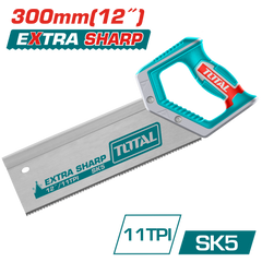 TOTAL Back Saw 300mm | 12" – SK5 Steel with Protective Teeth Guard (THT59128B)