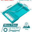 TOTAL Cylinder Brush 3-in-1 Set for Inner Wall – 230mm Microfiber Roller with Tray (THT811230912)
