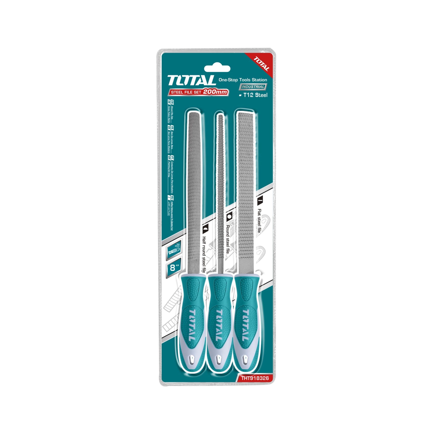 3 Pcs Wood File Set 8” from Total 3 Pcs Wood File Set 8” from Total