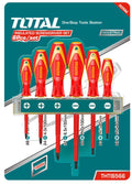 TOTAL 6 Pcs insulated screwdriver set (THTIS566)