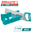 TOTAL Mitre Box and Back Saw Set 300mm | 12" – SK5 Steel with Soft Grip (THTK591282)