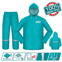 TOTAL Rain Suit – PVC + Polyester, Waterproof with Reflective Strip (THTRS031)