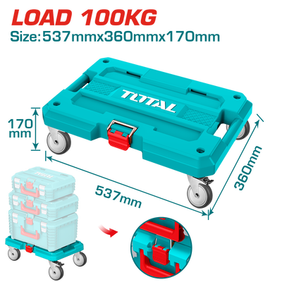 TOTAL Heavy-Duty Rolling Board – 100kg Load Capacity with 4" Wheels (THTWB61001)