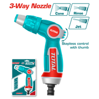 TOTAL Plastic Trigger Nozzle – 3-Way Adjustable Spray (THWSG6031)