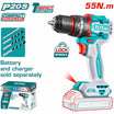 TOTAL 20V Cordless Brushless Impact Drill - 55Nm, No Battery