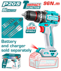 TOTAL Brushless Cordless Impact Drill 96N.m - Battery & Charger Sold Separately (TIDLI209681)