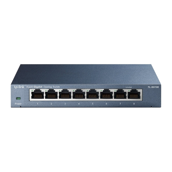 TP-Link 8-Port Gigabit Desktop Switch, Steel housing, desktop or wall-mounting design