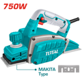 TOTAL Electric Planer 750W with 82mm Width & 2mm Depth – Heavy Duty Aluminum Base (TL7508226)