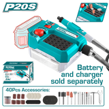 TOTAL Lithium-Ion Grinder 20V Battery & Charger Sold Separately (TMGLI2001)