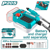 TOTAL Lithium-Ion Grinder 20V Battery & Charger Sold Separately (TMGLI2001)