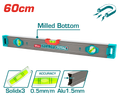 TOTAL Spirit Level 60cm with Powerful Magnets – 0.5mm/m Accuracy Double Milled (TMT26028M)