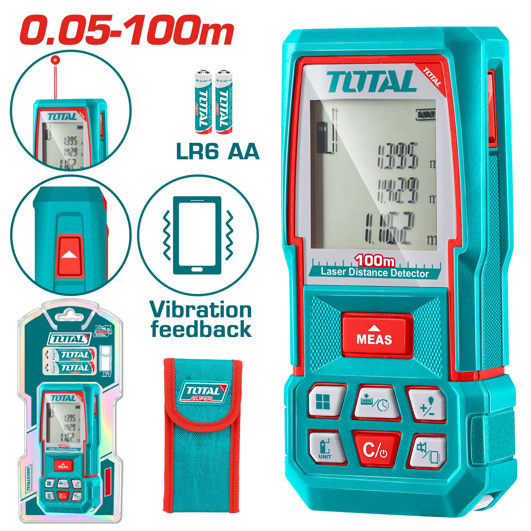 Total Laser Distance Detector 100M (TMT51036) – High Precision & Efficiency Total Laser Distance Detector 100M (TMT51036) – High Precision & Efficiency