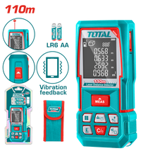 TOTAL Laser Distance Meter 110m – Digital Laser Distance Measuring Tool (TMT510369)