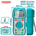 TOTAL 1000V, 6000 TRMS Auto-Range Multimeter with NCV & Temp