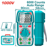 TOTAL 1000V, 6000 TRMS Auto-Range Multimeter with NCV & Temp