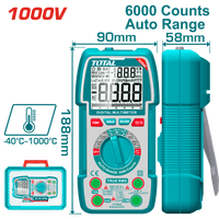 TOTAL 1000V, 6000 TRMS Auto-Range Multimeter with NCV & Temp