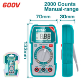 TOTAL Digital Multimeter – True RMS, Backlight & Non-Contact Voltage Detection (TMT5360011)