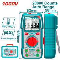 TOTAL 1000V TRMS Multimeter Auto-Range, 20000 Counts & NCV