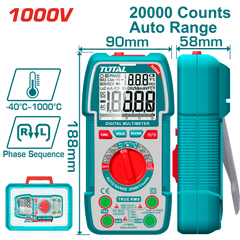 TOTAL 1000V TRMS Multimeter Auto-Range, 20000 Counts & NCV