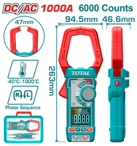Total TMT7610002 DC/AC Clamp Meter with TRMS 6000 Counts Display