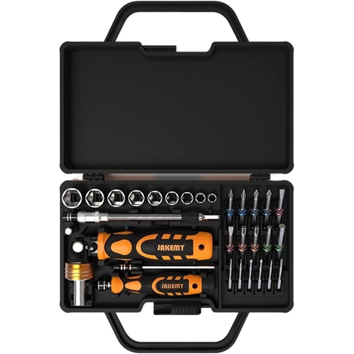 JAKEMY 31 pcs Professional Watch Repair Hardware Kit Wrench All Purpose Tool Box