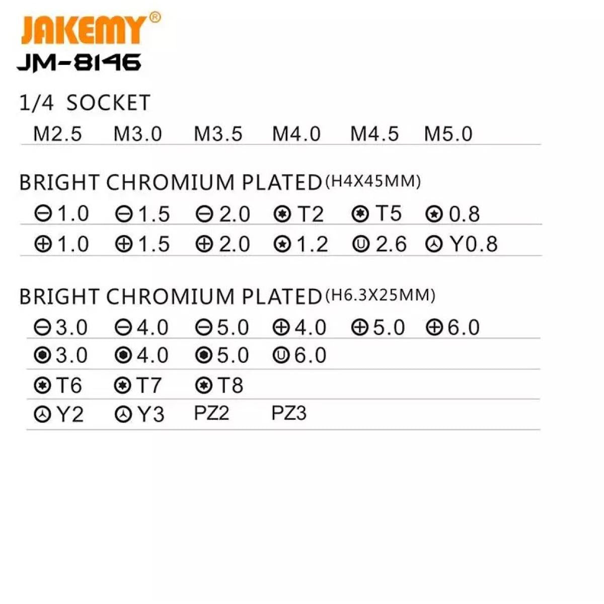 JAKEMY 47 in 1 Household DIY Maintenance toolkit JAKEMY 47 in 1 Household DIY Maintenance toolkit
