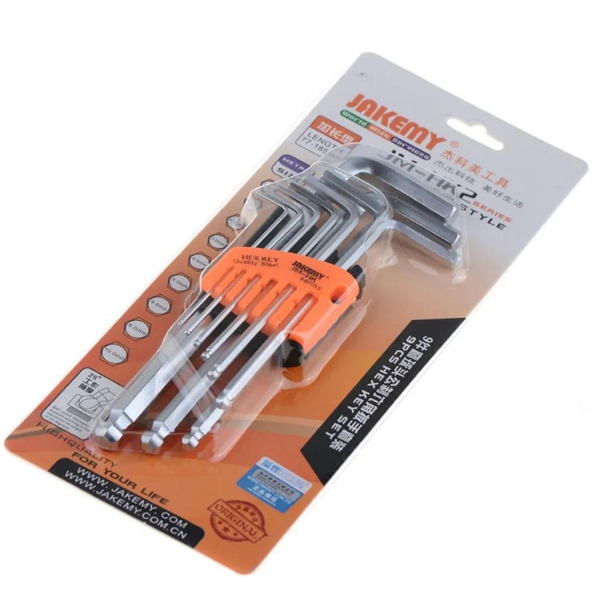 JAKEMY 9 IN 1 Hexagon Key Set Allen Wrench Tool